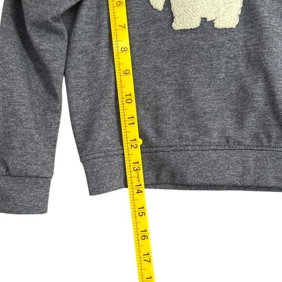 Ferrioni‎ Grey Textured Dog Applique Crew Neck Long Sleeve Playful Sweatshirt 3T - Picture 8 of 8